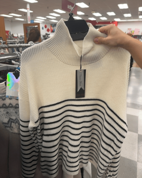 Striped Turtleneck Sweater