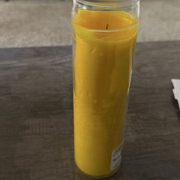 Yellow Pillar Candle